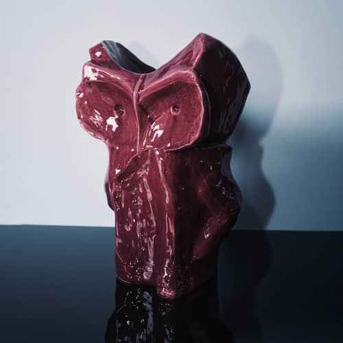 Vase After Midnight Owl  céramique violet / Small - H 23 cm - Serax - Aubergine - Grès émaillé