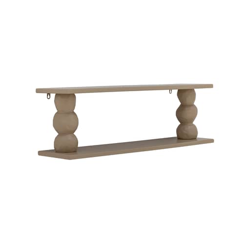 Solan Wall shelf wood beige / L 80 x D 20 x H 25 cm - Bloomingville - Beige - Fir-tree, MDF