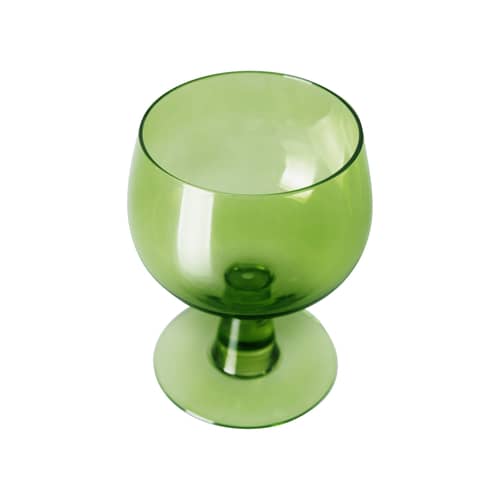 Bicchiere da vino The emeralds Low vetro verde / H 11.5 cm - Set di 4 / 25 cl - HK LIVING - Verde Lime - Vetro