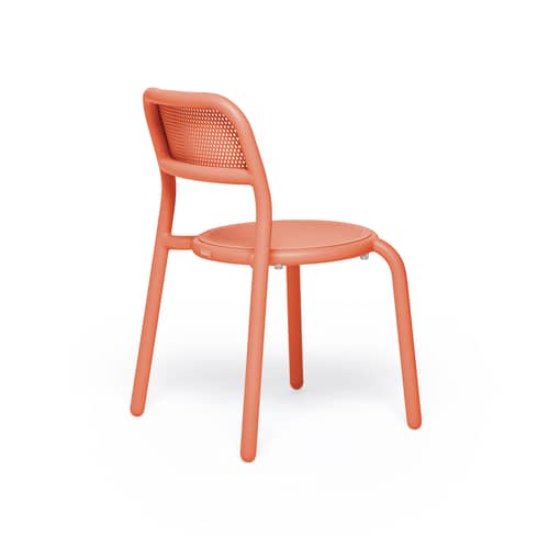 Lot de 2 chaises empilables Toní métal orange - Fatboy - Mandarine - Aluminium thermolaqué