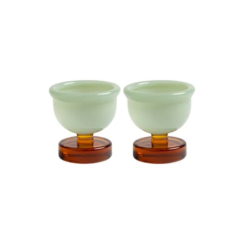 Set de 2 coquetiers Cantine verre - & klevering - Ambre - Verre borosilicaté