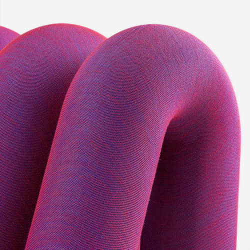 Canapé droit Extra Bold Sofa / 2 places - L 148 cm (8 tubes) - Moustache - Rouge-bleu - Acier, Laine, Mousse haute résilience