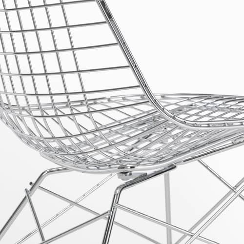 Fauteuil lounge Wire Chair LKR argent métal / Charles & Ray Eames, 1951 - Vitra - Chromé - Acier chromé