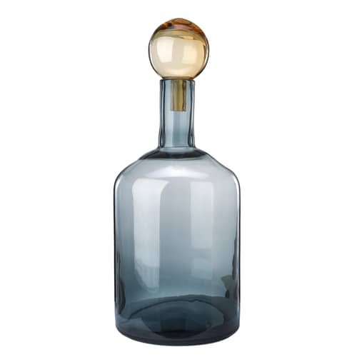 Karaffe Bubbles & Bottles XXL glas blau braun / Glas - 4er-Set - H 87 cm - POLSPOTTEN - Blau, Bernstein, braun - Glas