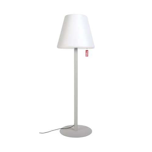 Lampada da terra da esterno Edison the giant metallo materiale plastico grigio / H 182 cm - LED - Fatboy - Grigio chiaro - Acciaio, Alluminio, Polietilene