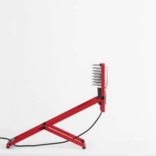 Lampe de table Sintesi métal rouge / Ernesto Gismondi, 1975 - Orientable - Artemide - Rouge - Aluminium
