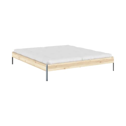 Letto matrimoniale Core legno naturale / Per materasso 180 x 200 cm - KARUP DESIGN - Per il materasso 180 x 200 - Acciaio galvanizzato, Pino massello certificato FSC