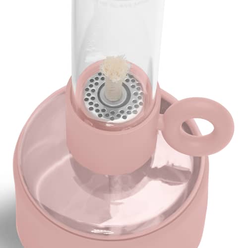 Flamtastique XS Oil lamp plastic material pink / H 22.5 cm - Indoor - Fatboy - Powder pink - Aluminium, Glass, Silicone