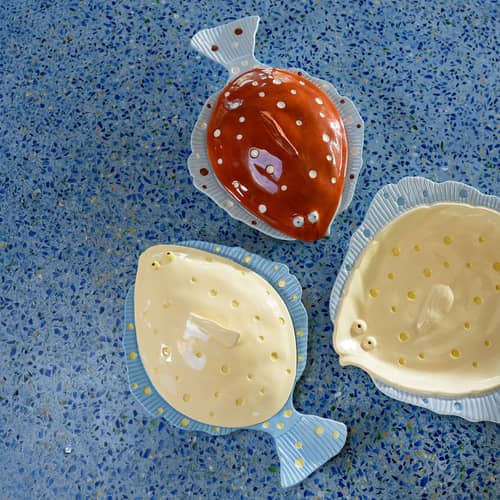 Plaice Serving dish ceramic multicoloured / 37 x 29.5 cm - & klevering - Multicoulered - Sandstone