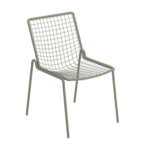 Stapelbarer Stuhl Rio R50 metall grau / Metall - Emu - Graugrün - Stahl