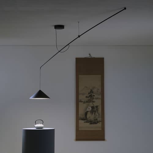 Suspension Vela 22 LED / Orientable / L 260 cm - Martinelli Luce - Noir - Aluminium peint