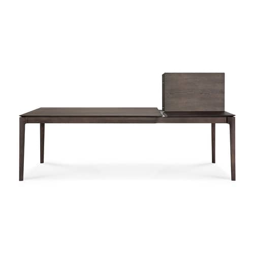 Table à rallonge Bok / L 160 à 240 cm - 6 à 10 personnes - Ethnicraft - Chêne brun - Chêne massif teinté