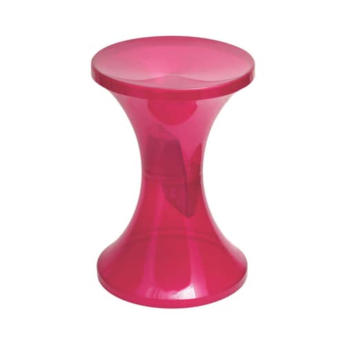 Tabouret Tam Tam Krystal plastique rose / Réédition 1968 - Stamp Edition - Candy transparent - Polypropylène transparent