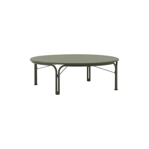 Tavolino Thorvald SC109 metallo verde / Ø 115 cm - &tradition - Verde bronzo - Acciaio termolaccato