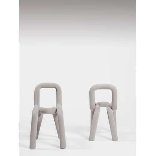  Accessory textile grey / Bold interchangeable chair cover - Moustache - Light grey - Cotton, Polyurethane