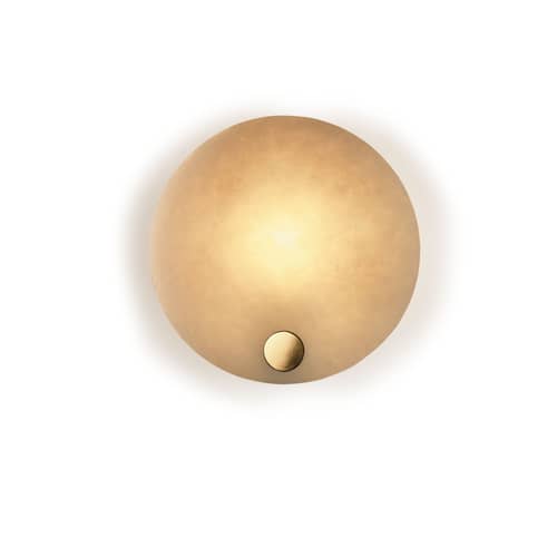 Applique Magma / Recyclé - Ø 30 cm - TALA - Blanc / Laiton - Laiton poli, Verre recyclé