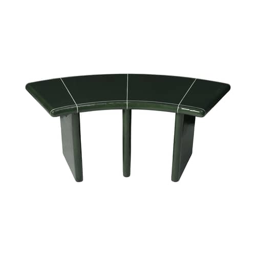 Bank Deya stein grün / Gekrümmt - L 110 cm - Ferm Living - Dunkelgrün - Glasfaserverstärkter Beton