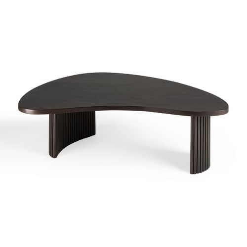 Boomerang Coffee table natural wood / 85 x 77 x H 29 cm - Mahogany - Ethnicraft - 85 x 77 cm / Mahogany - Stained solid mahogany