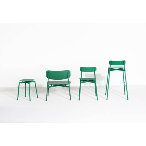 Fauteuil bas empilable Fromme / Aluminium - Petite Friture - Vert menthe - Aluminium