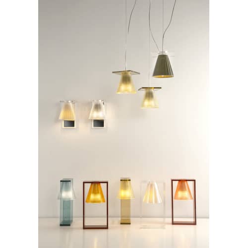 Applique Light Air materiale plastico trasparente / Paralume in plastica scolpita - Kartell - Cristallo - Tecnopolimero termoplastico