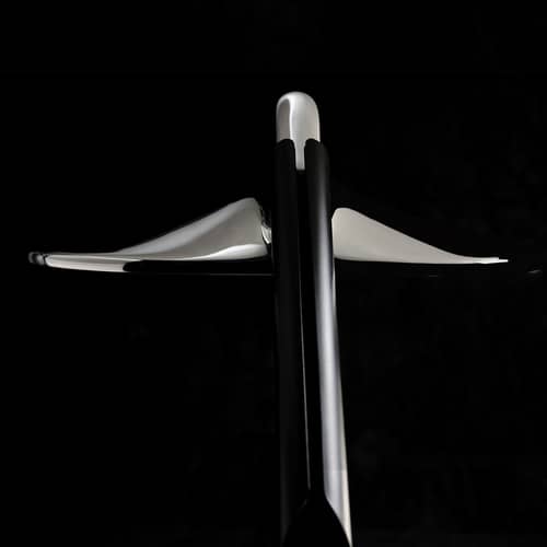 Lampe de table Niwaki LED - DCW éditions - Chrome / Noir - Acier, Aluminium