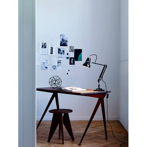 Lampe de table Original 1227 Mini métal noir / 2 bras articulés - H max 50 cm /Réédition 1930\' / Seconde vie - Anglepoise - Noir Jet - Acier, Aluminium, Fonte de fer