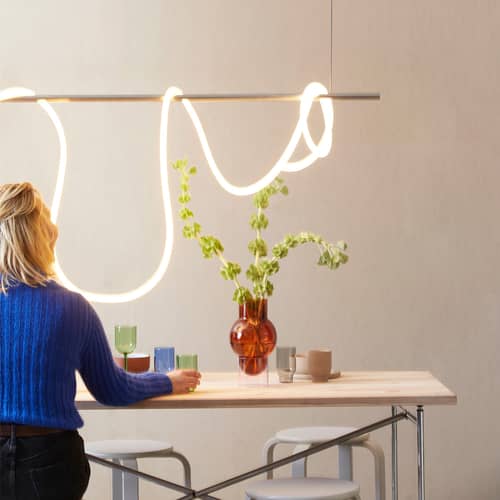 Lichterkette Flex Tube LED plastikmaterial weiß / 9 Zollstock - Flexible LED-Neonröhre - STUDIO ABOUT - Weiß - Silikon
