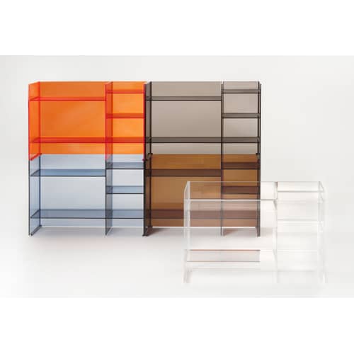 Meuble de rangement Sound-Rack plastique orange / L 75 x H 53 cm - Kartell - Orange tangerine - PMMA