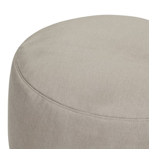 Pouf d\'extérieur Point Large Outdoor / Ø 70 x H 40 cm - Fatboy - Gris-taupe - Polystyrène expansé, Tissu oléfine