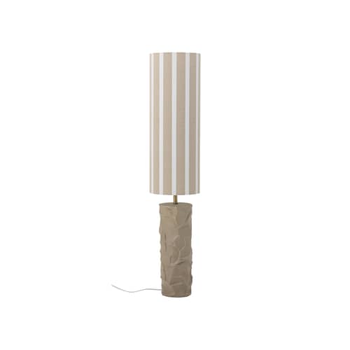 Stehleuchte Jani keramik beige / Ø 24 x H 114 cm - Steingut & Leinen - Bloomingville - Beige - Leinen, Sandstein