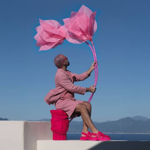 Magna Graecia - Testa di Moro Man Stool ceramic pink - Seletti - Bougainvillea Pink - Terracotta