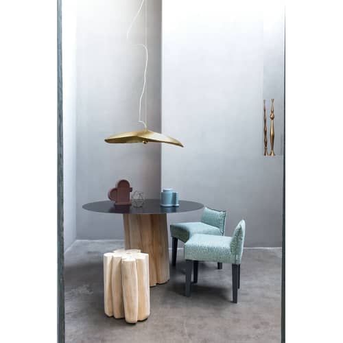 Suspension Brass 95 or métal / L 80 cm - Gervasoni - Laiton mat - Laiton martelé