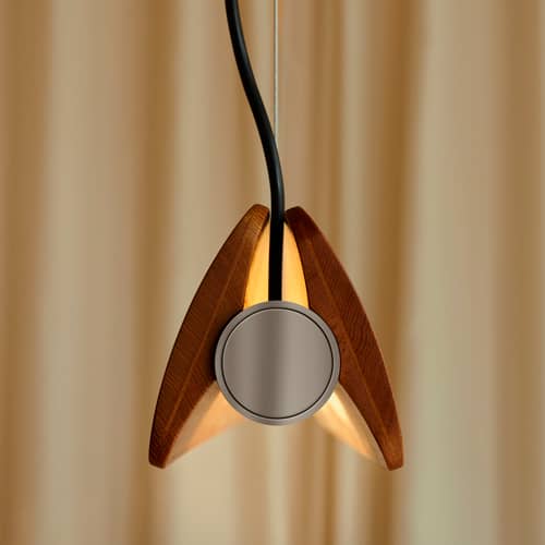 Suspension Seki-Han bois naturel / Réédition 1963 - L 169 cm - Flos - Frêne naturel - Frêne