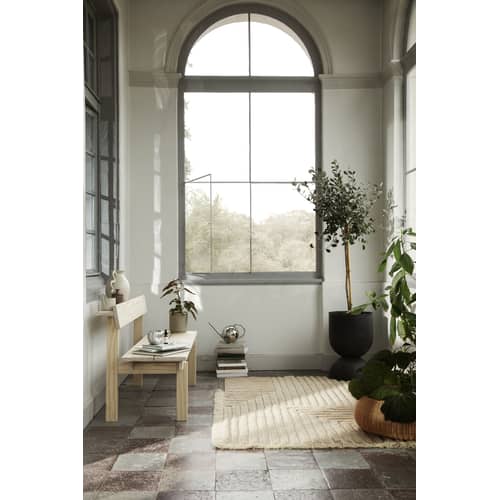 Teppich Crease Wool Large textil beige / 250 x 160 cm - Handgewebte, handgetuftete Wolle - Ferm Living - 250 x 160 cm / sandfarben - Wolle
