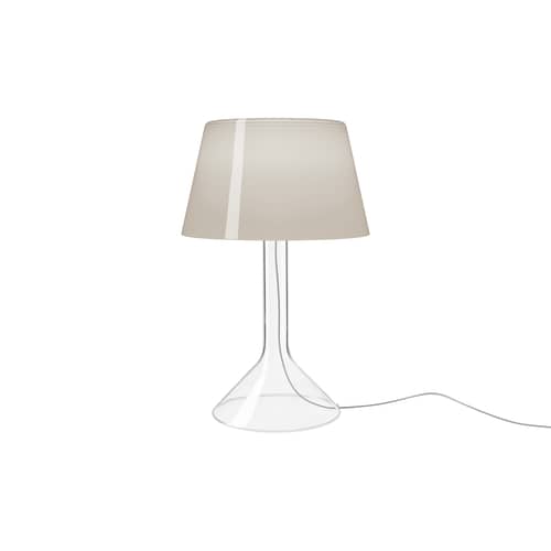 Tischleuchte Chapeaux LED glas grau / Ø 29 x H 47 cm - Foscarini - Grau - Borosilikatglas, geblasenes Glas