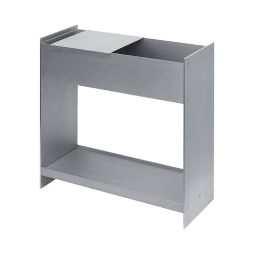  Accessory metal silver / Tray for Flowerpot Lager - 26 x 26 cm - Ferm Living - Tray / Aluminium - Brushed aluminium