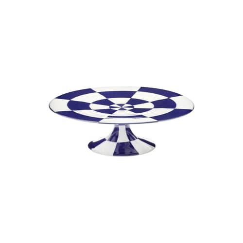 Alzata per dolci Fête des Bêtes ceramica blu / Ø 19,2 cm - Serax - Blu e Bianco - Porcellana smaltata
