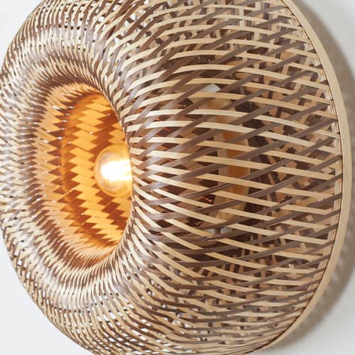 Applique avec prise Barbados / Ø 35 cm - Bambou - GOOD&MOJO - Marron & naturel - Bambou, Fer