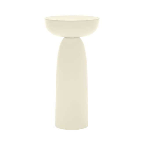 Beistelltisch Olo Colours - Bois laqué holz weiß / Ø 30 x H 61 cm - Mogg - Perlweiß - Lackiertes Massivholz