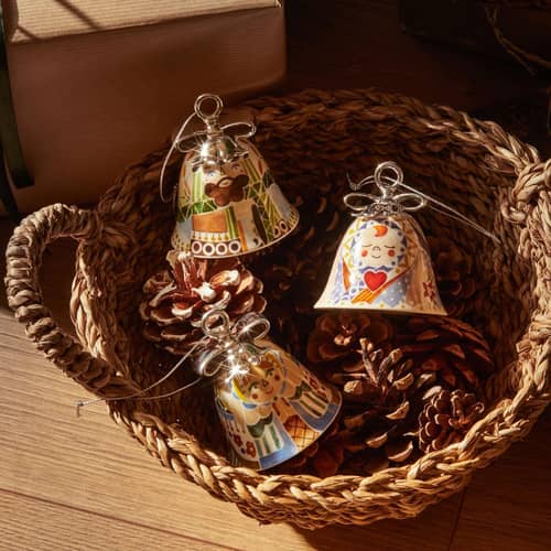 Boule de Noël Holy Family Alessi / Cloche Jésus - peint main