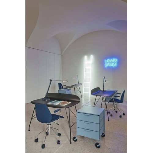Bureau Earl of wood / 119 x 65 cm - Kartell - Bois clair / Pied chromé - Acier chromé, Hêtre