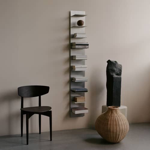Étagère Lager Tall métal / L 25 x H 170 cm - Ferm Living - Aluminium brossé - Aluminium brossé