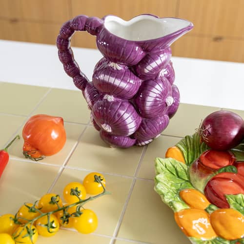 Karaffe Legume Onion keramik violett / 1 Liter - & klevering - Onion - Dolomit-Keramik
