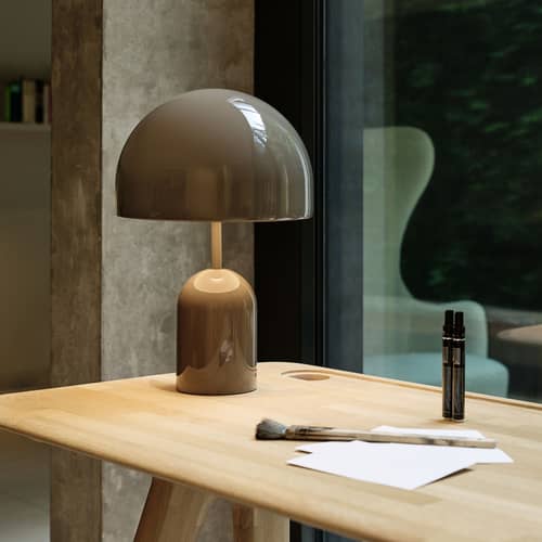 Lampada senza fili ricaricabile Bell LED materiale plastico marrone - Tom Dixon - Talpa - ABS