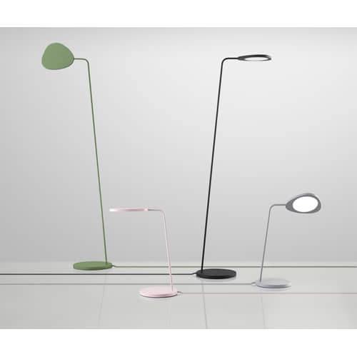 Lampadaire Leaf LED métal noir / Orientable - Muuto - Noir - Aluminium