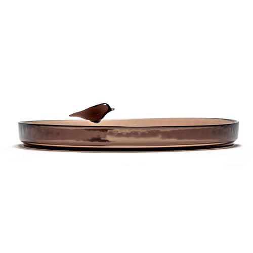 Plateau Perch verre marron / Large - Ø 35 cm - Serax - Ambre - Verre