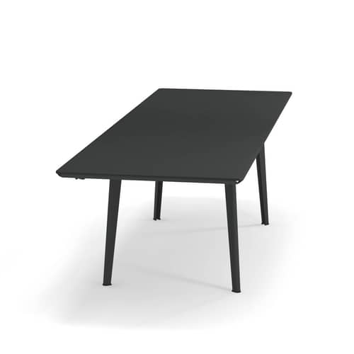 Ausziehtisch Plus4 metall / Stahl - 160 bis 270 cm - Emu - Antikeisen - gefirnister Stahl