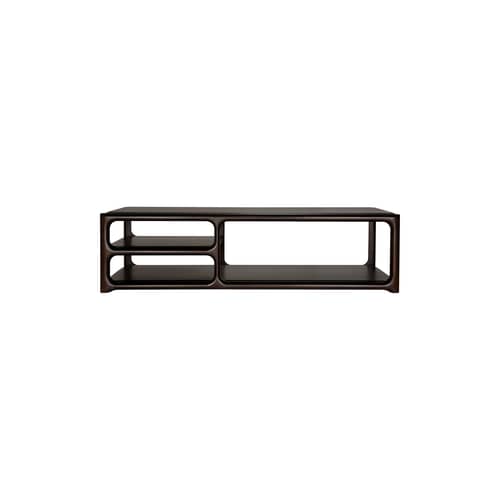 Table basse Eda bois marron / 150 x 60 cm x H 40 cm - Ethnicraft - Acajou brun foncé - Acajou massif