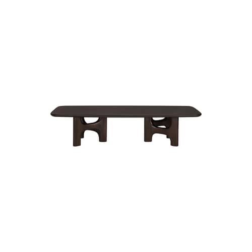Table basse Flow bois marron / 150 x 60 cm - Ethnicraft - Acajou brun rose - Acajou teinté