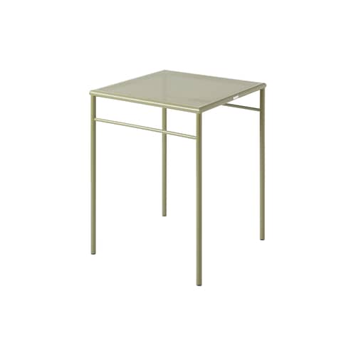 Tavolo quadrato T37 Tressée metallo verde / 60 x 60, da 2 a 4 persone - Vassoio intrecciato - Tolix - Verde Giunco - Acciaio inossidabile